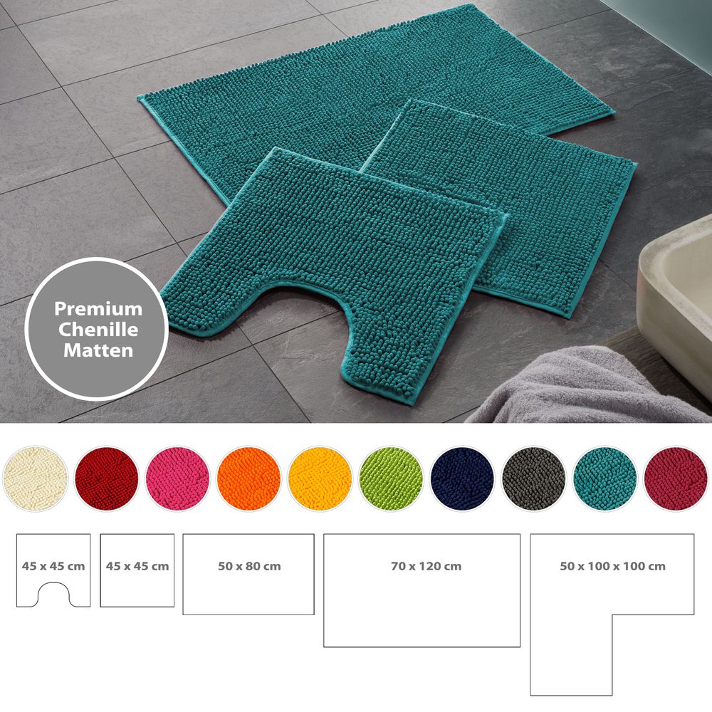 PANA® Chenille Bademattenset Mikrofaser • versch. Varianten