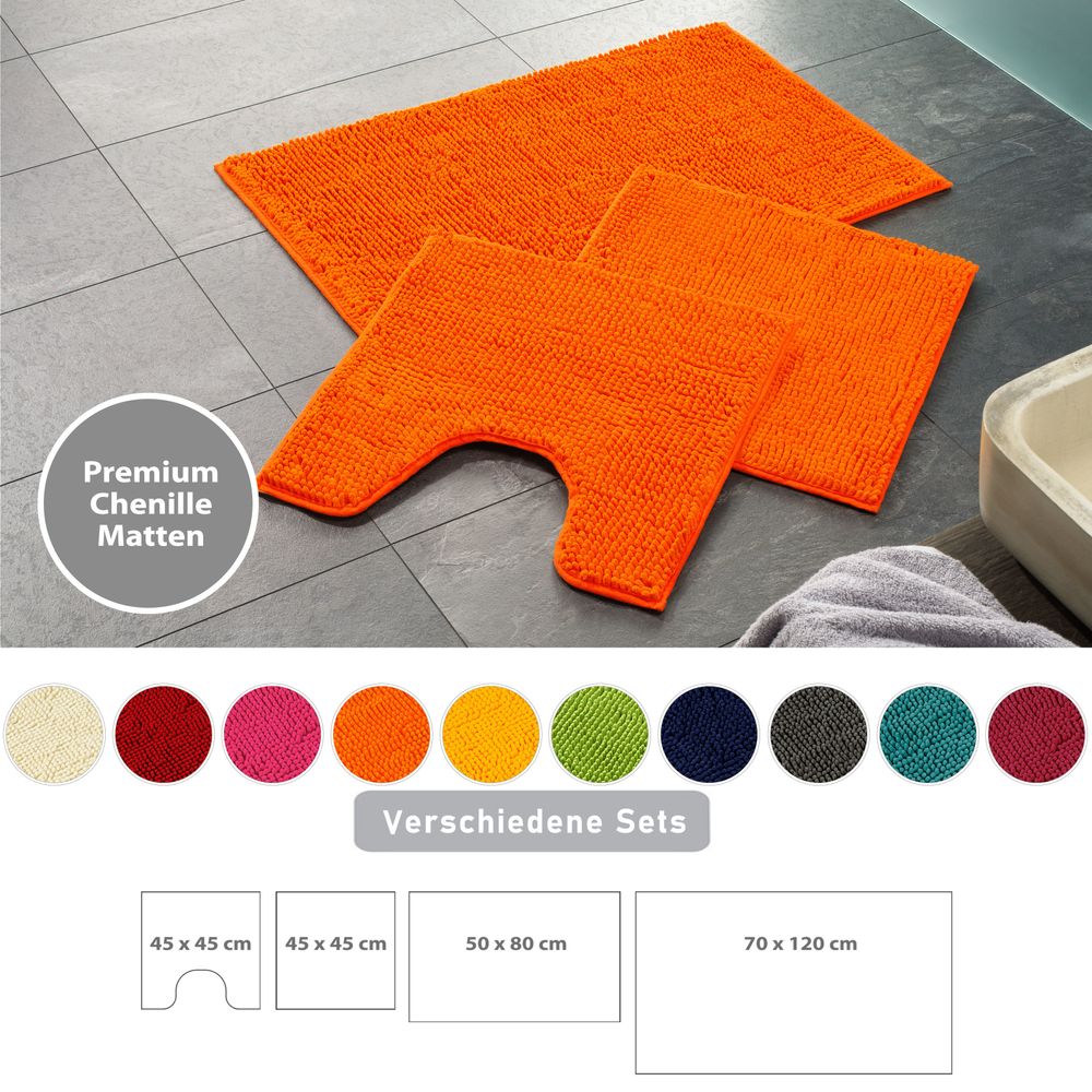 PANA® Chenille Bademattenset Mikrofaser • versch. Varianten
