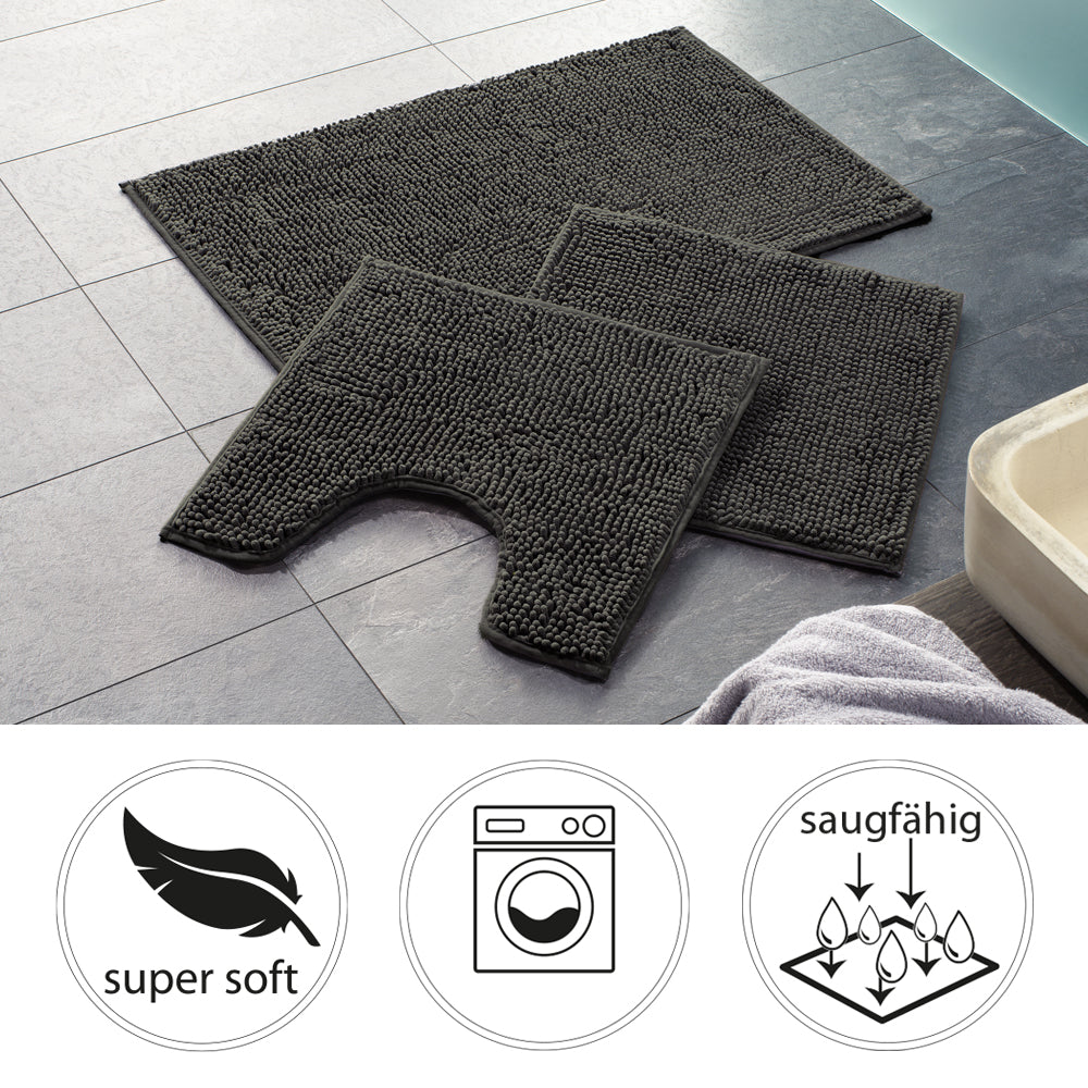 PANA® Chenille Bademattenset Mikrofaser • versch. Varianten