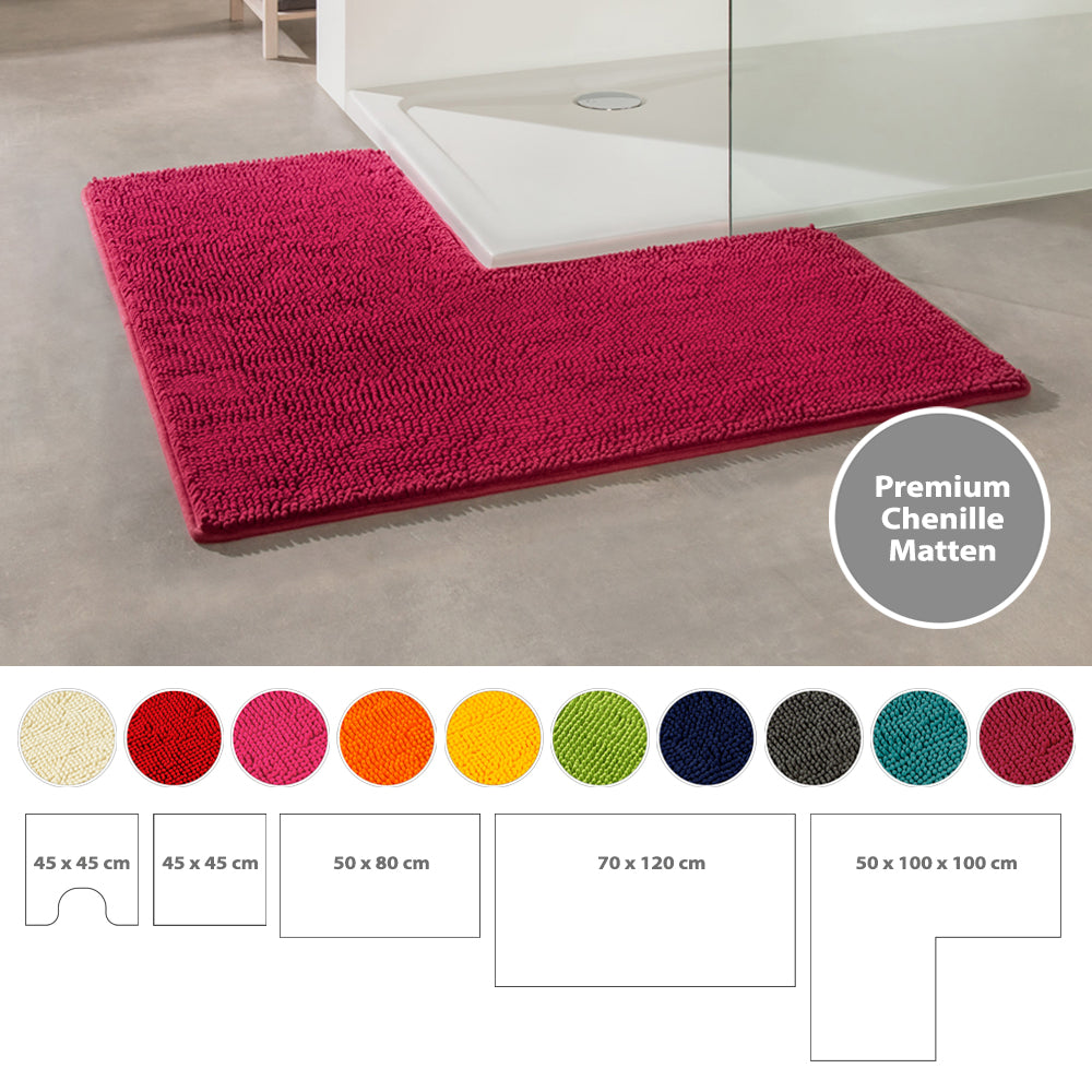 PANA® Chenille Bademattenset Mikrofaser • versch. Varianten