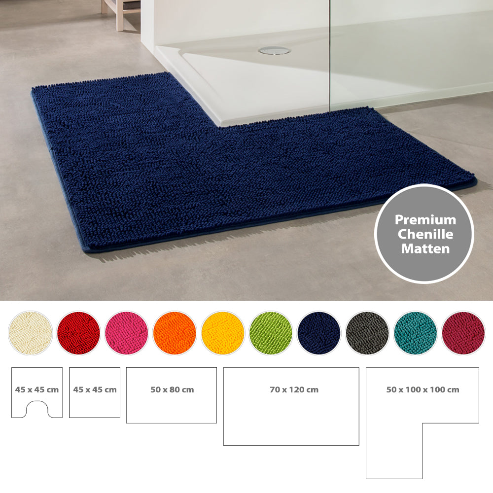 PANA® Chenille Bademattenset Mikrofaser • versch. Varianten
