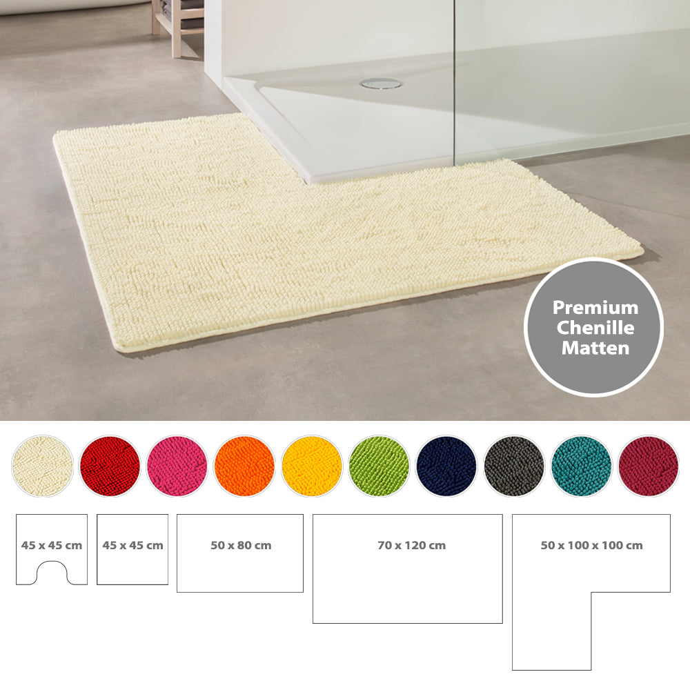 PANA® Chenille Bademattenset Mikrofaser • versch. Varianten