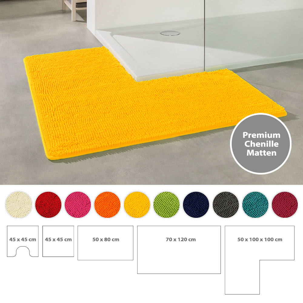 PANA® Chenille Bademattenset Mikrofaser • versch. Varianten