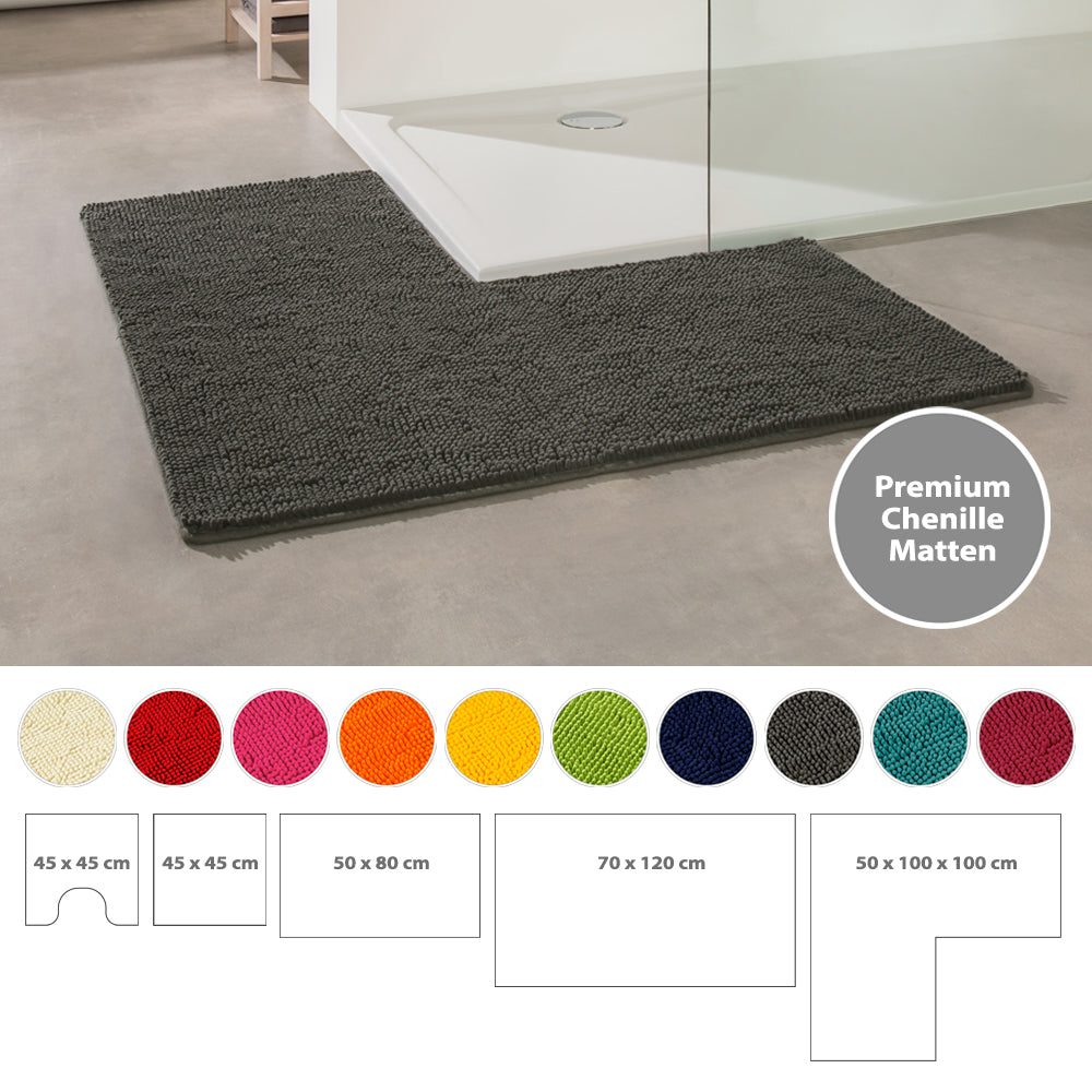 PANA® Chenille Bademattenset Mikrofaser • versch. Varianten