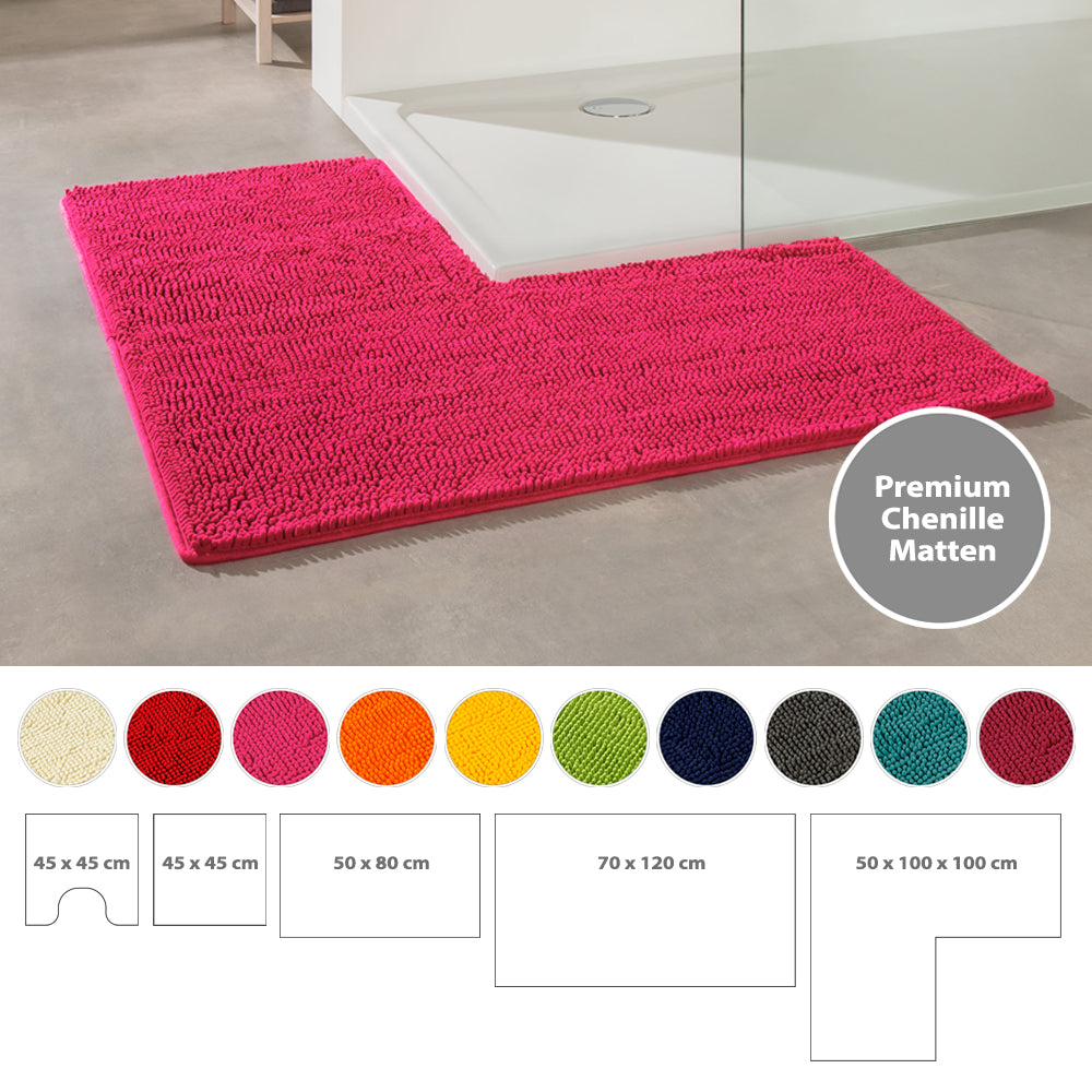 PANA® Chenille Bademattenset Mikrofaser • versch. Varianten