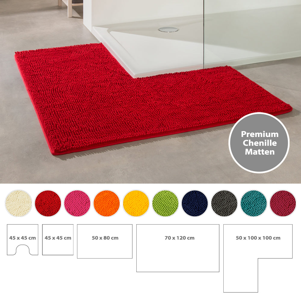 PANA® Chenille Bademattenset Mikrofaser • versch. Varianten