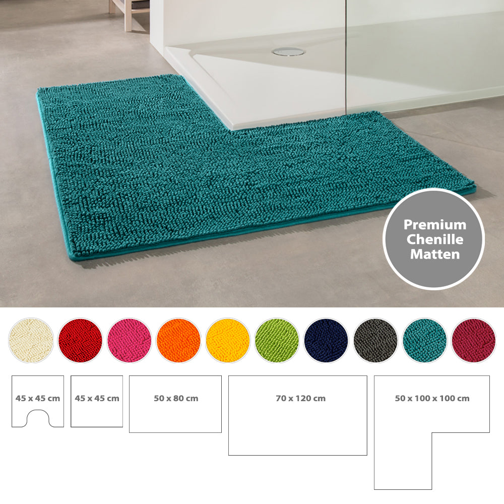 PANA® Chenille Bademattenset Mikrofaser • versch. Varianten