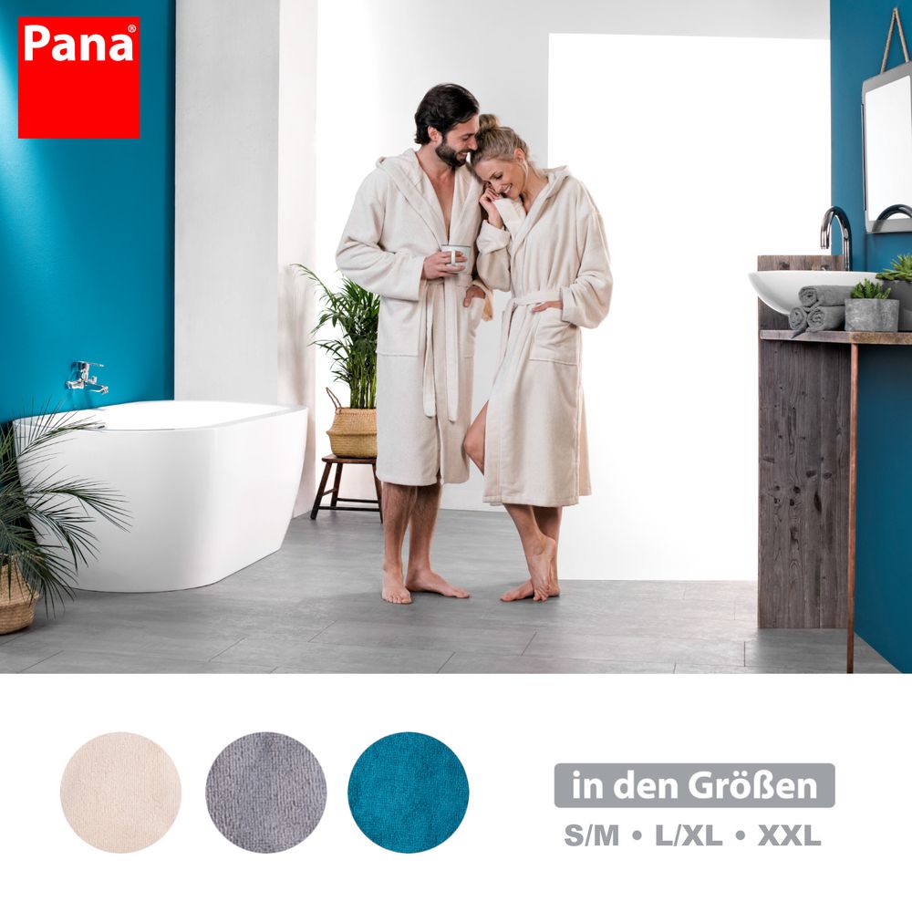 PANA® Bademantel aus Baumwolle/Polyester • versch. Farben & Größen