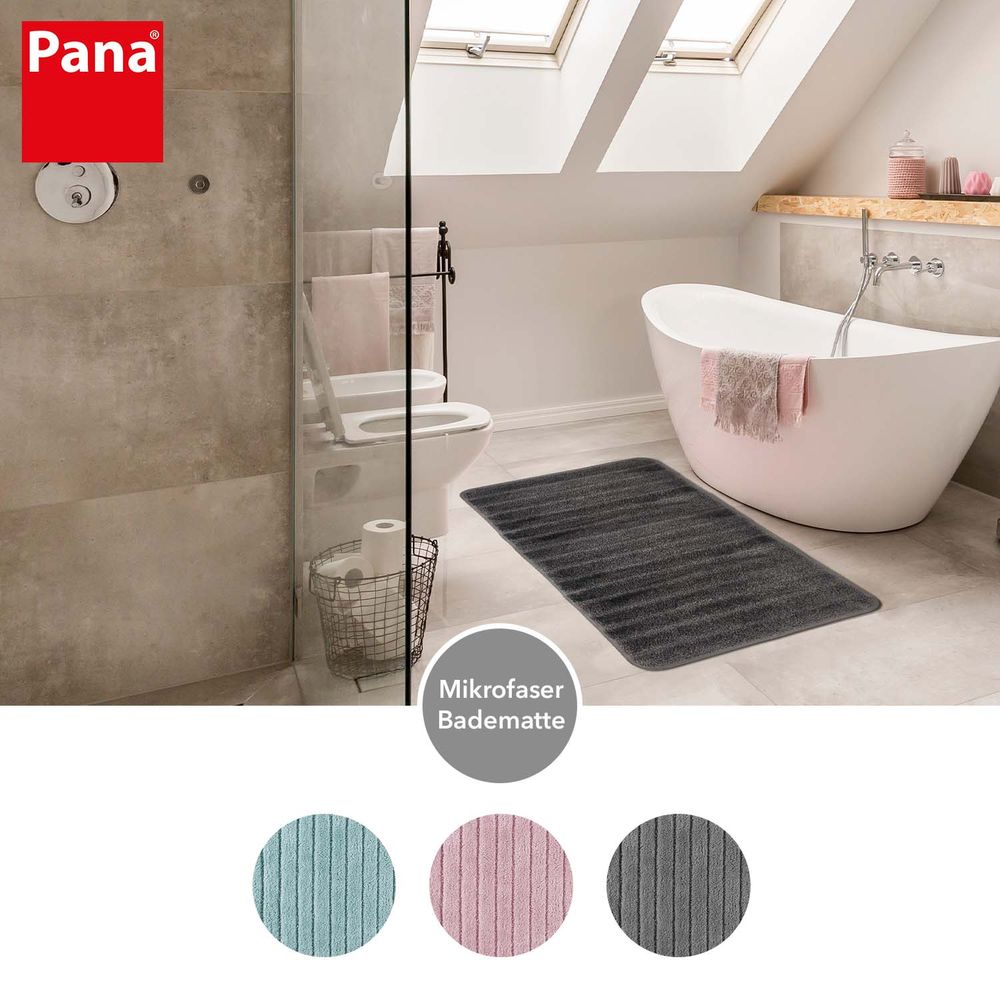 PANA® Mikrofaser Badematten Serie • versch. Formen, Größen & Farben