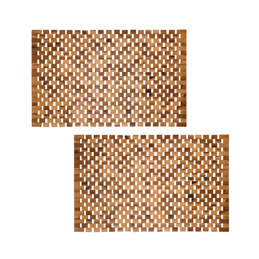 PANA® Badematte aus 100% Akazienholz • versch. Größen und Sets