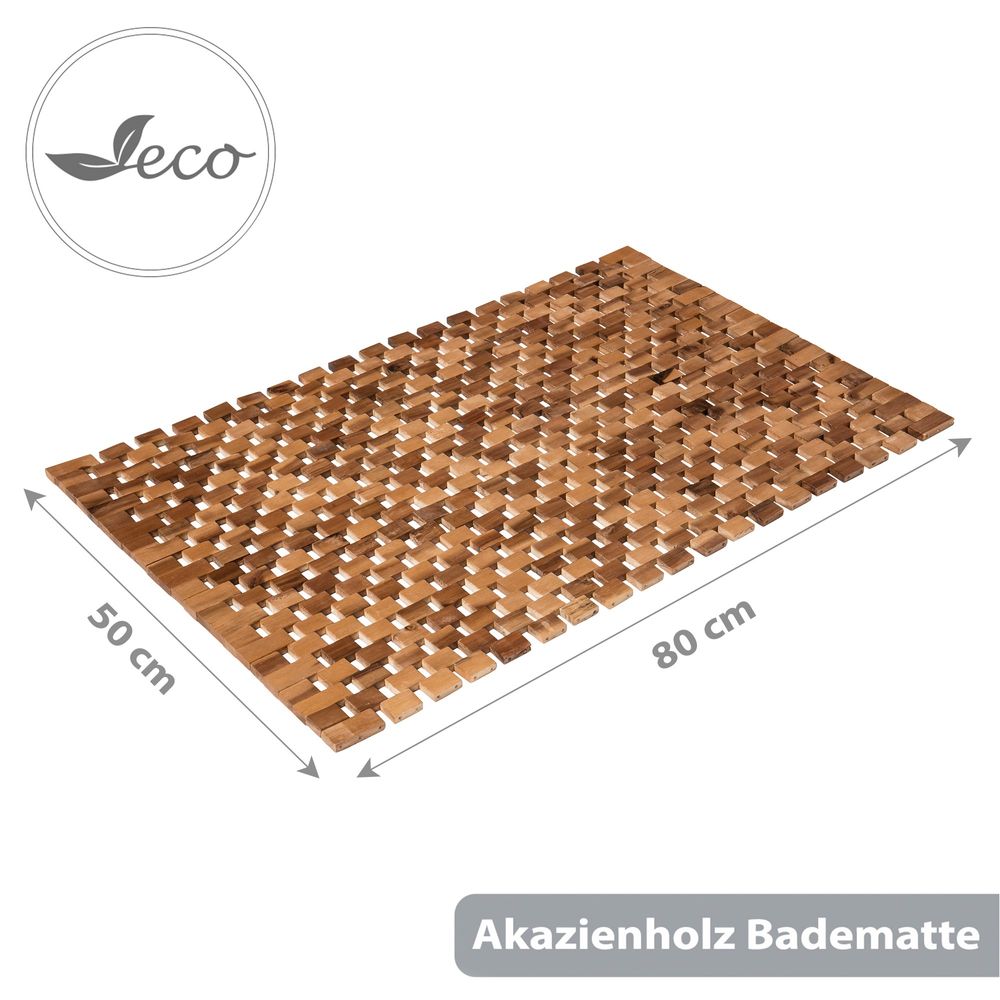 PANA® Badematte aus 100% Akazienholz • versch. Größen und Sets