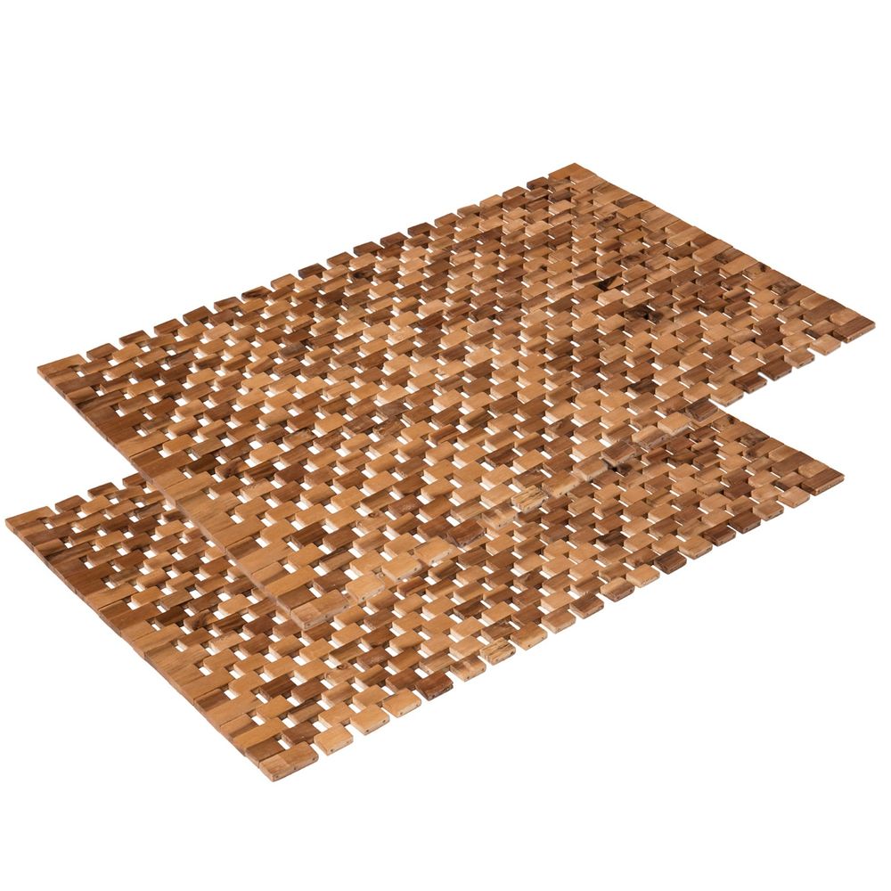 PANA® Badematte aus 100% Akazienholz • versch. Größen und Sets