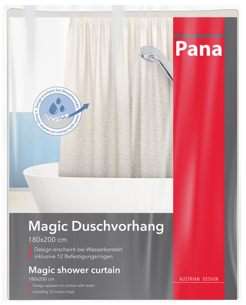 PANA® Magic Duschvorhang • 180 x 200 cm • verschiedene Designs