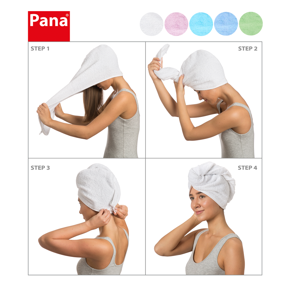 PANA® Haarturban aus Mikrofaser mit Pflegeölen • versch. Varianten