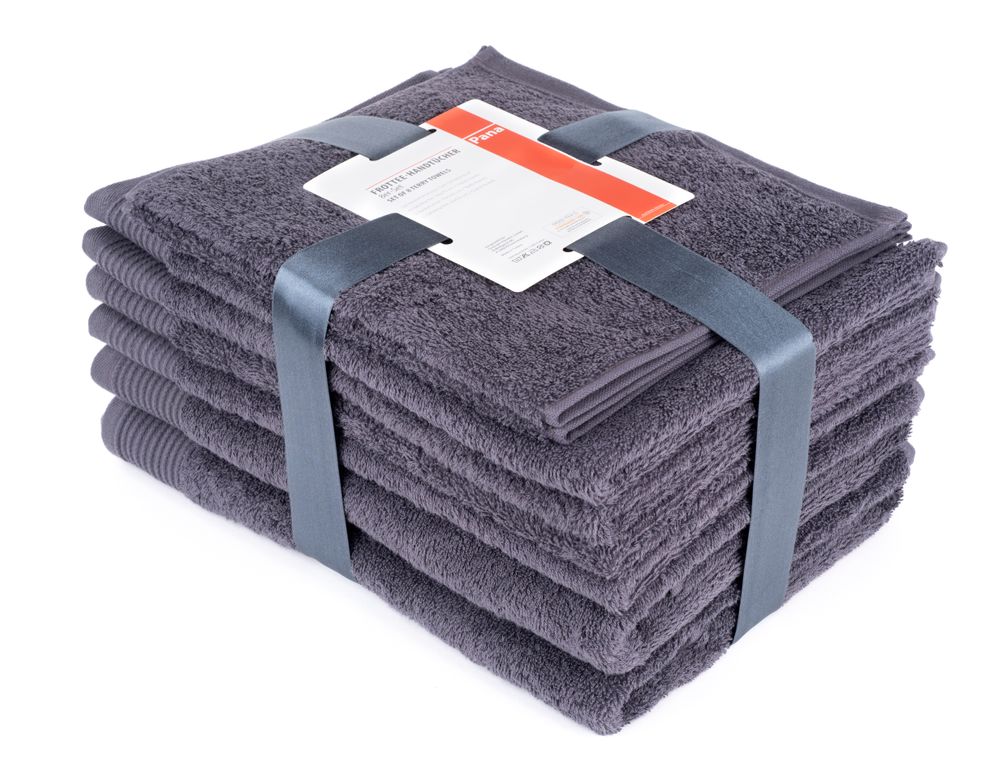 PANA® 8-tlg. Frottier Handtuch-Set • Gäste-, Hand- und Duschtuch • versch. Farben