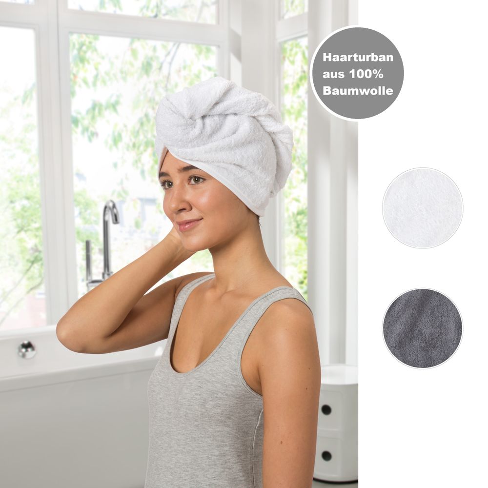 PANA® Haarturban aus Baumwolle • versch. Farben