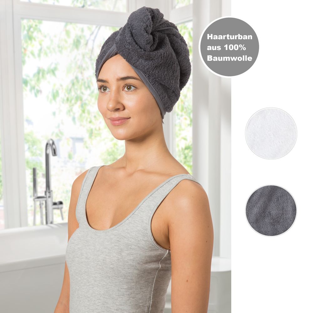PANA® Haarturban aus Baumwolle • versch. Farben