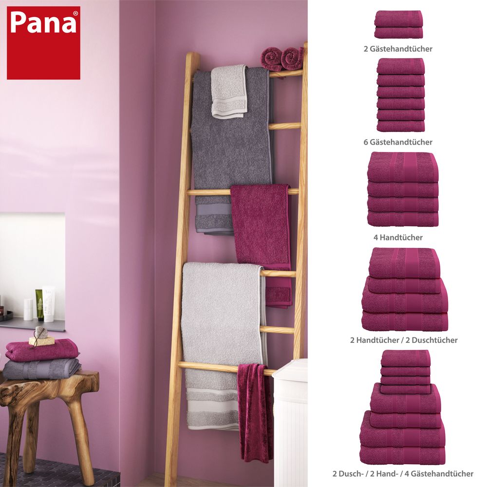 PANA® Frottier-Handtuch-Serie aus Baumwolle • versch. Varianten