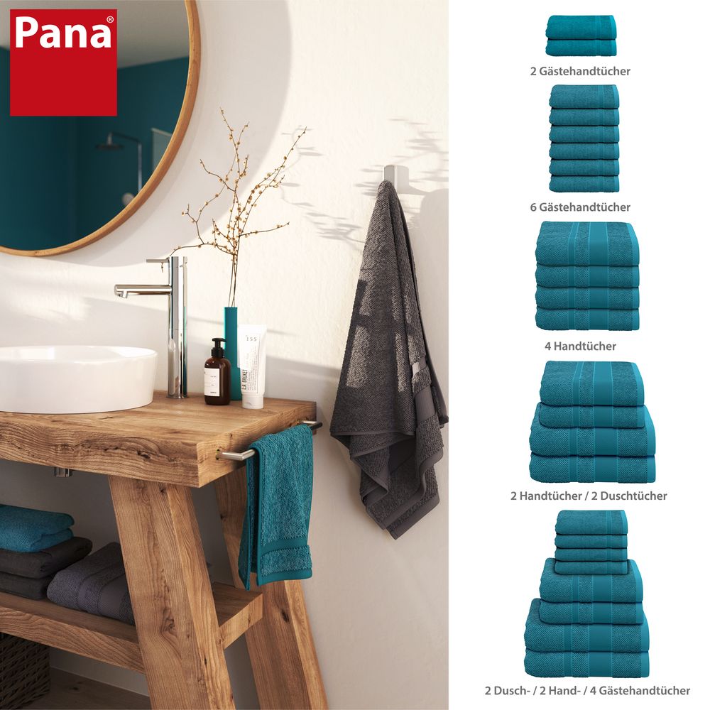 PANA® Frottier-Handtuch-Serie aus Baumwolle • versch. Varianten