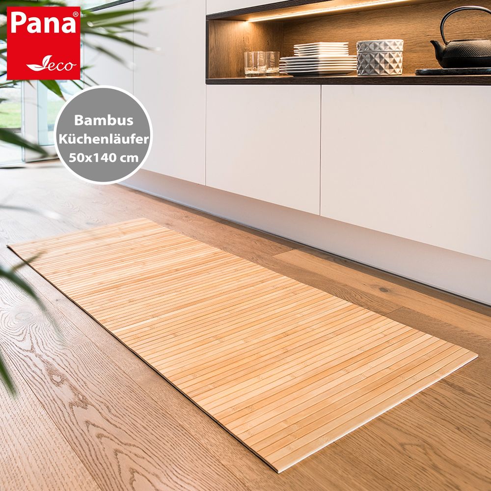 PANA® ECO Bambus Küchenläufer • Natur • versch. Größen