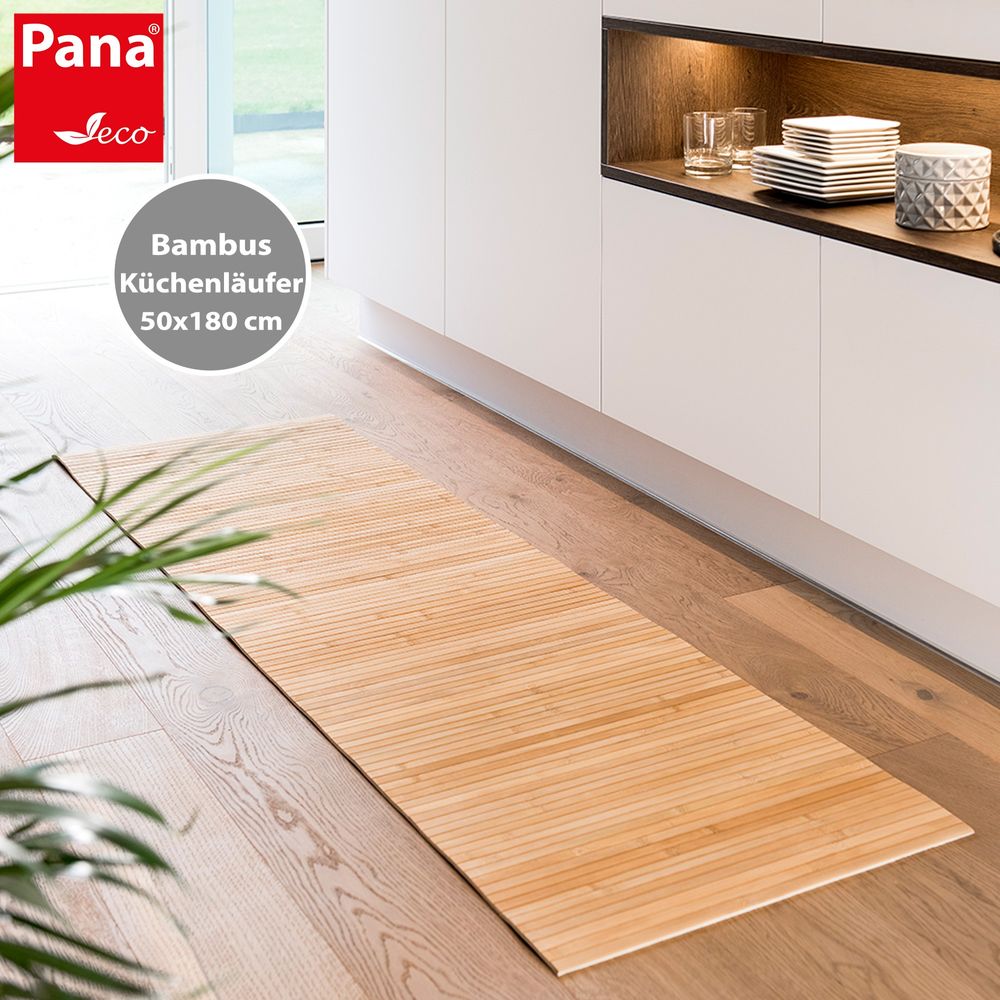 PANA® ECO Bambus Küchenläufer • Natur • versch. Größen