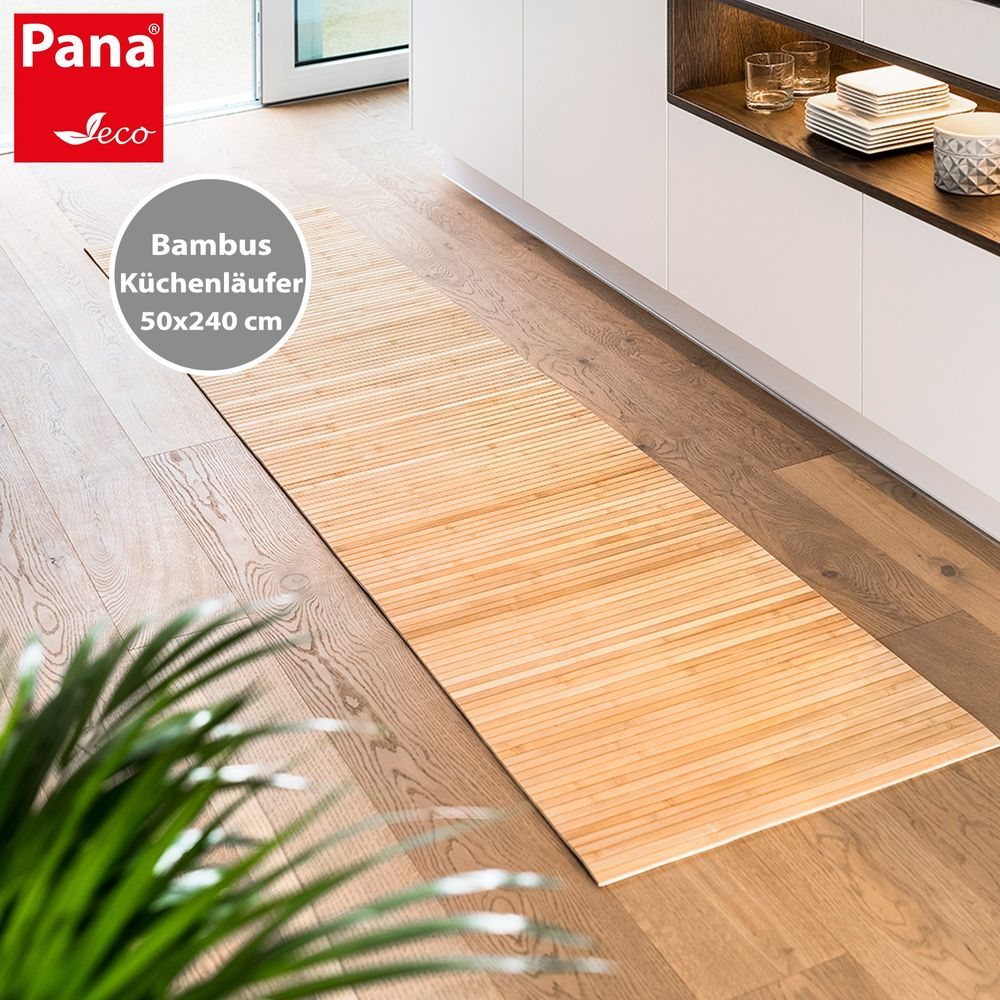 PANA® ECO Bambus Küchenläufer • Natur • versch. Größen