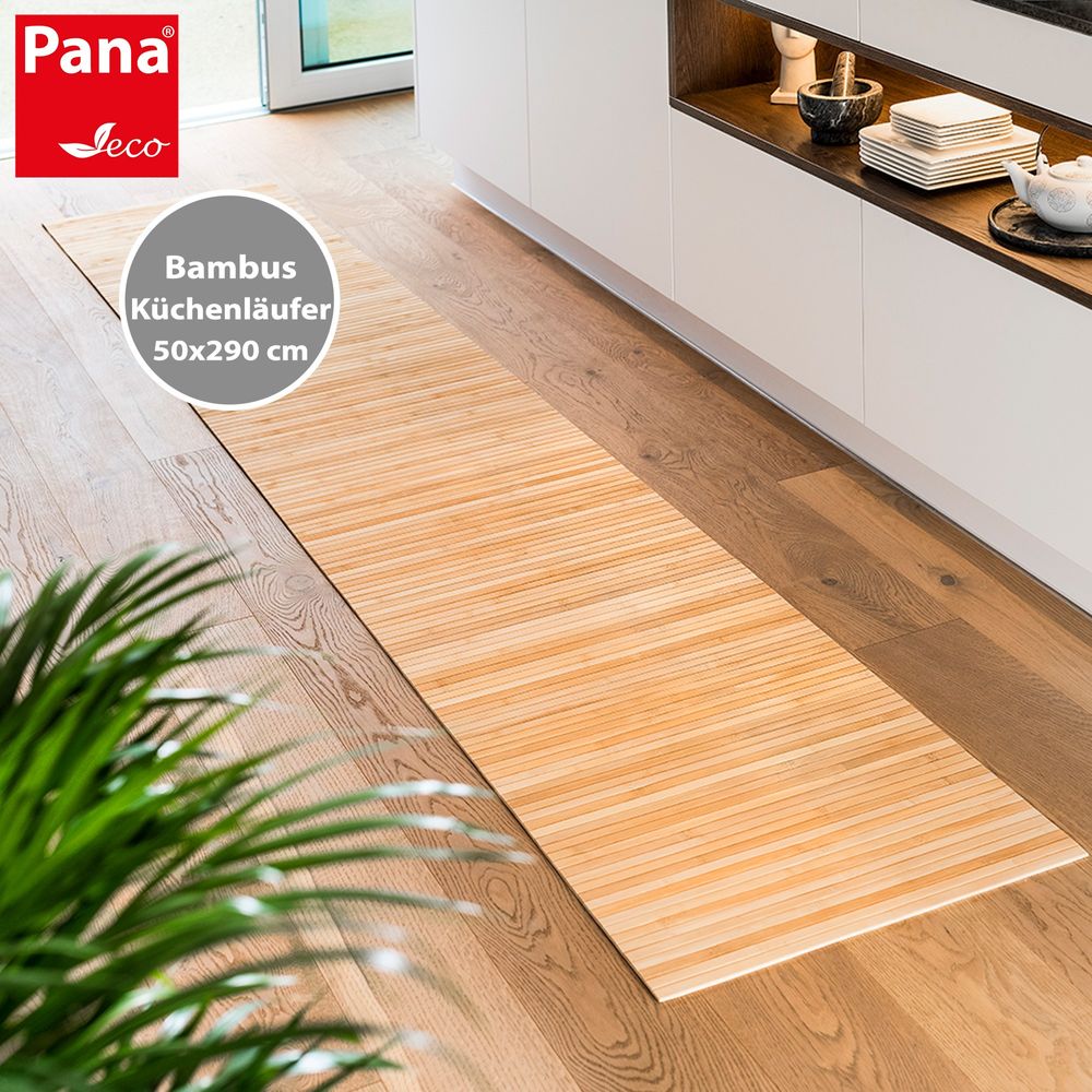 PANA® ECO Bambus Küchenläufer • Natur • versch. Größen