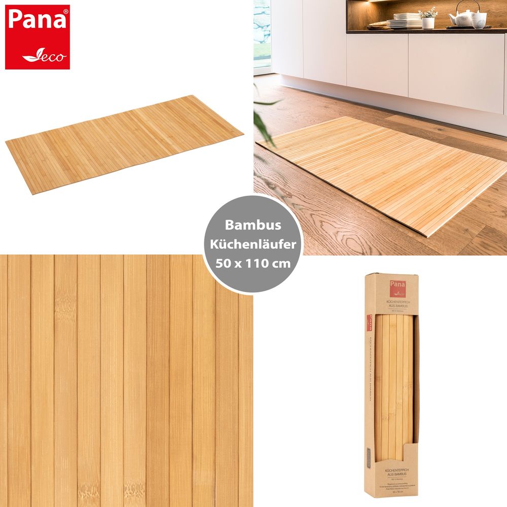 PANA® ECO Bambus Küchenläufer • Natur • versch. Größen