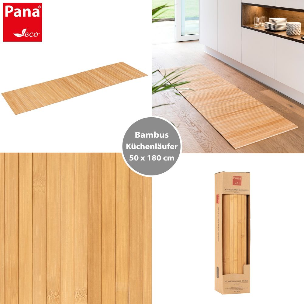 PANA® ECO Bambus Küchenläufer • Natur • versch. Größen