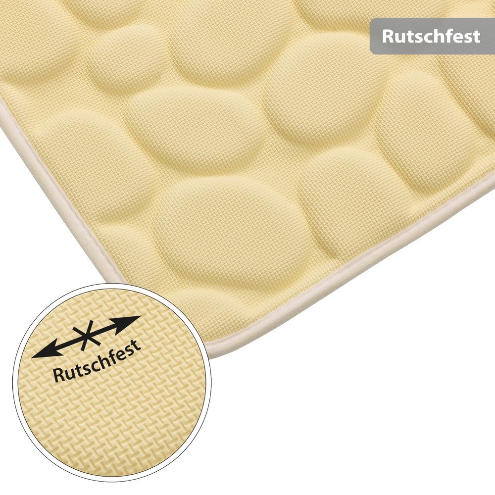 PANA® Badematte mit Memory Foam im Stein Design • versch. Farben