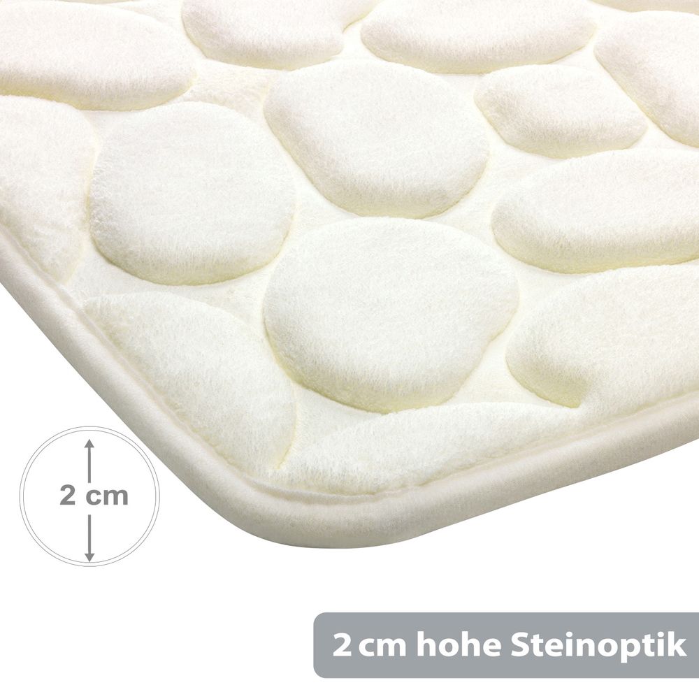PANA® Badematte mit Memory Foam im Stein Design • versch. Farben