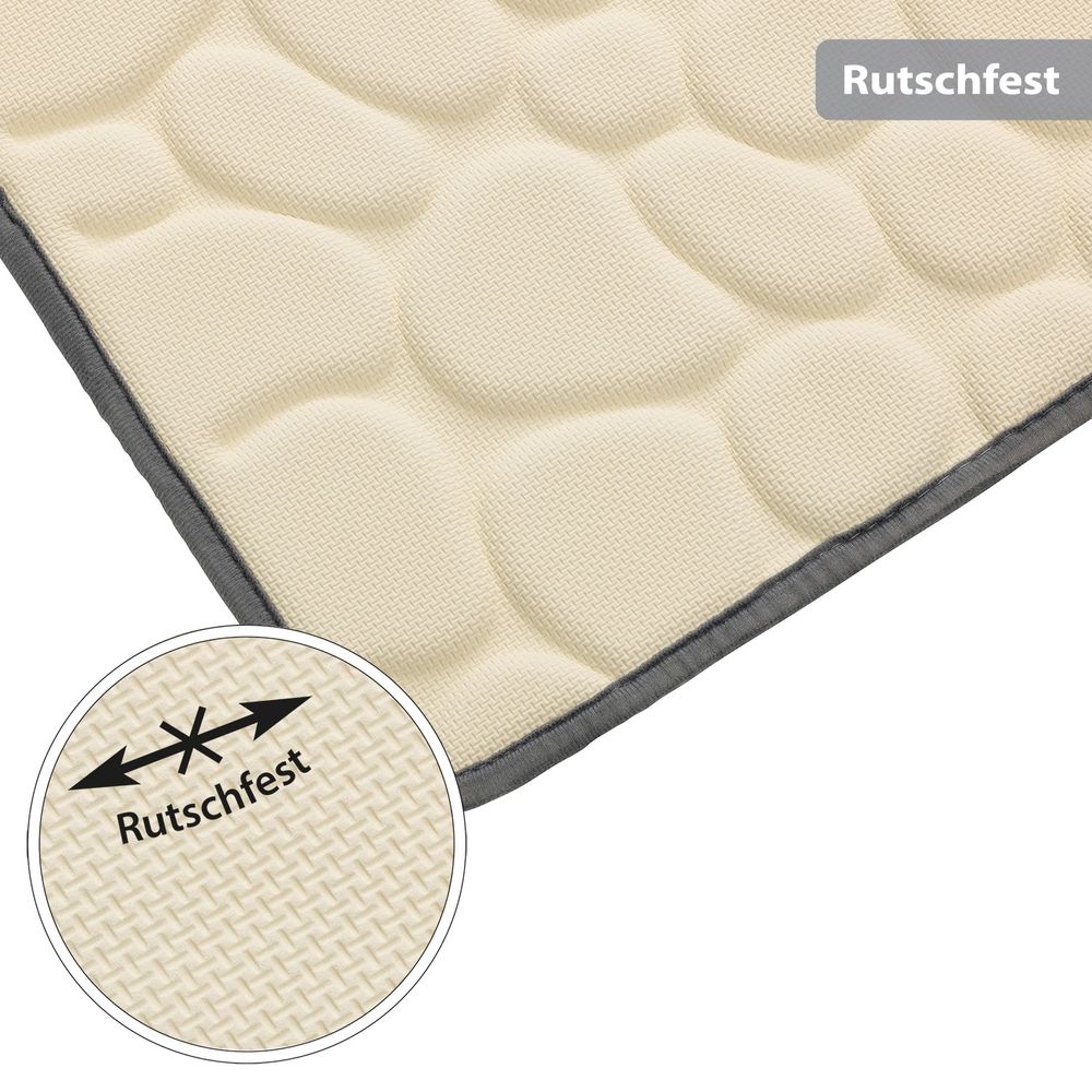 PANA® Badematte mit Memory Foam im Stein Design • versch. Farben