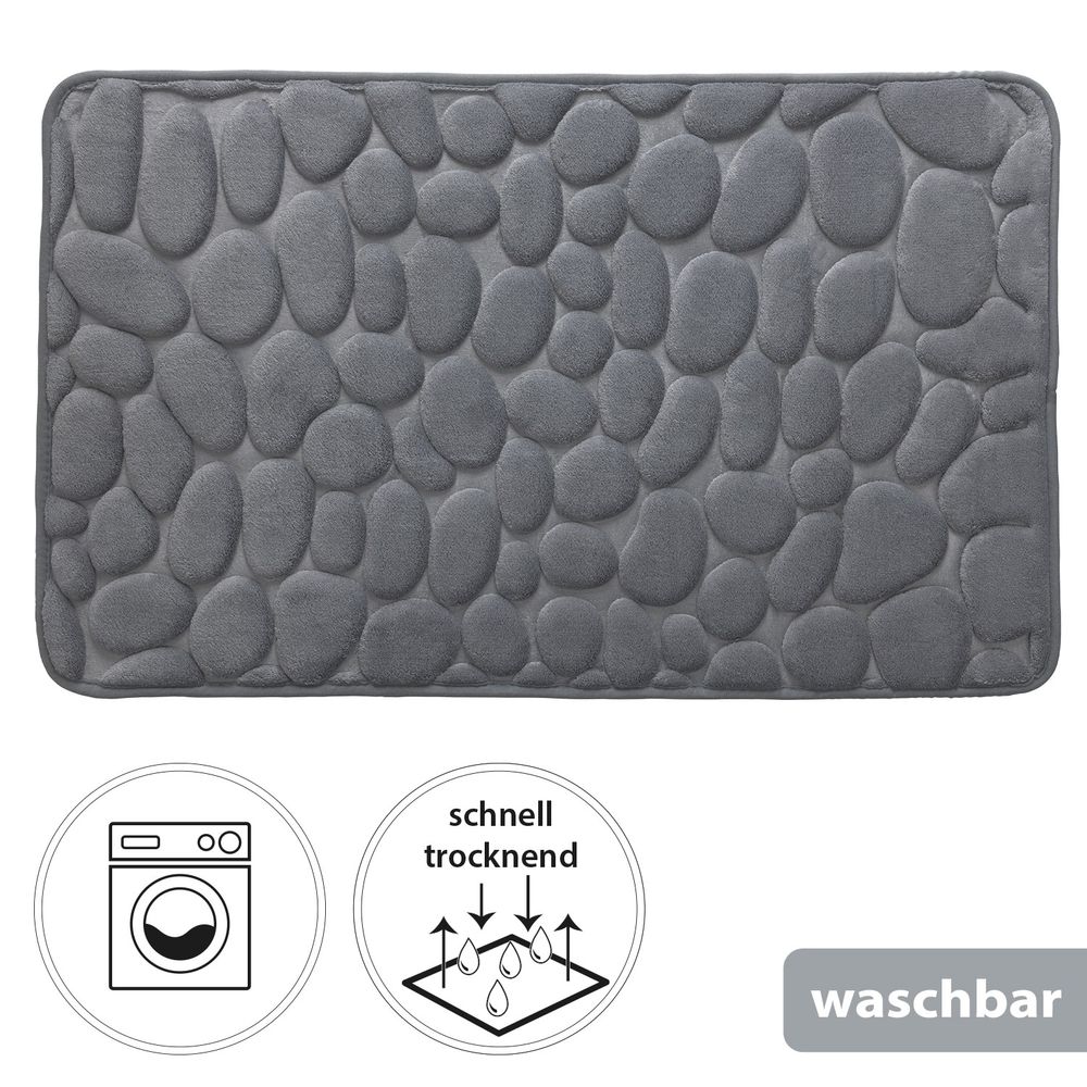 PANA® Badematte mit Memory Foam im Stein Design • versch. Farben