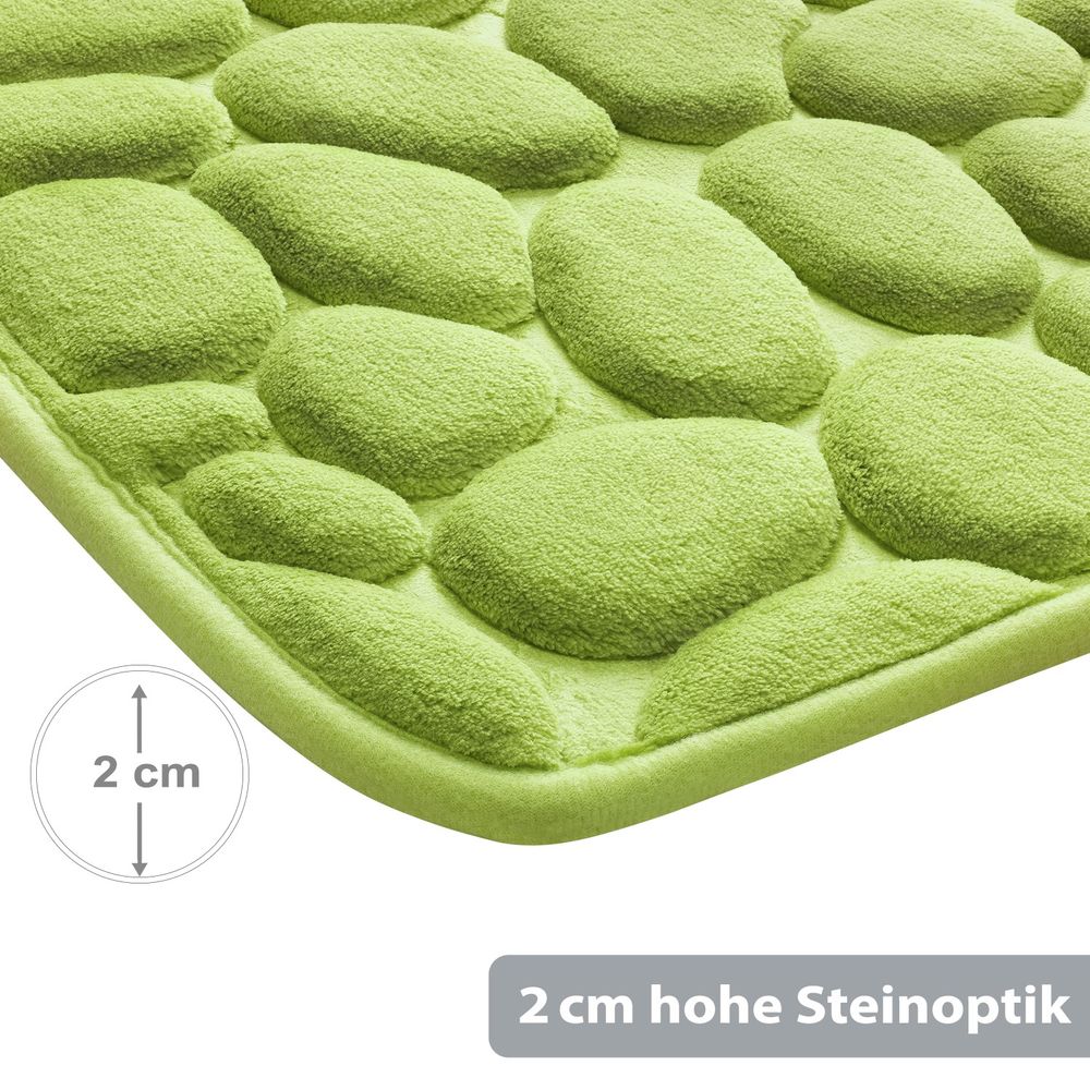 PANA® Badematte mit Memory Foam im Stein Design • versch. Farben