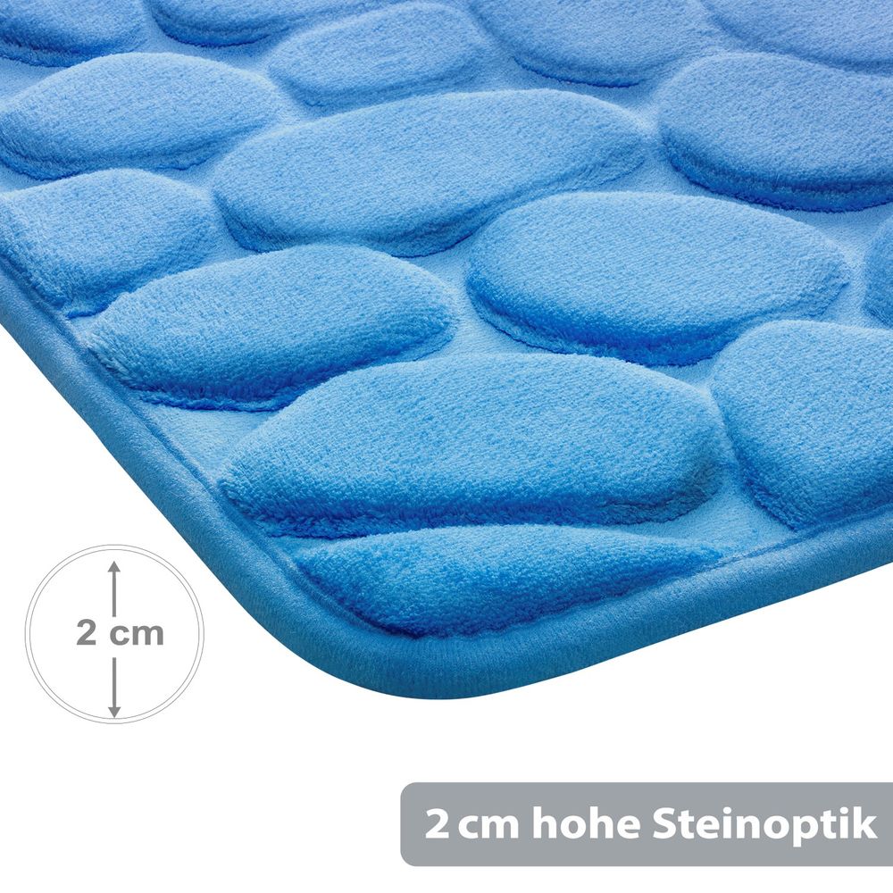 PANA® Badematte mit Memory Foam im Stein Design • versch. Farben