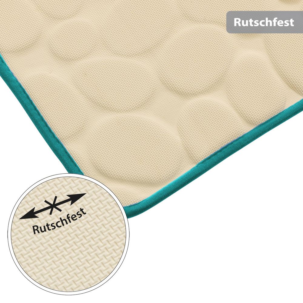 PANA® Badematte mit Memory Foam im Stein Design • versch. Farben