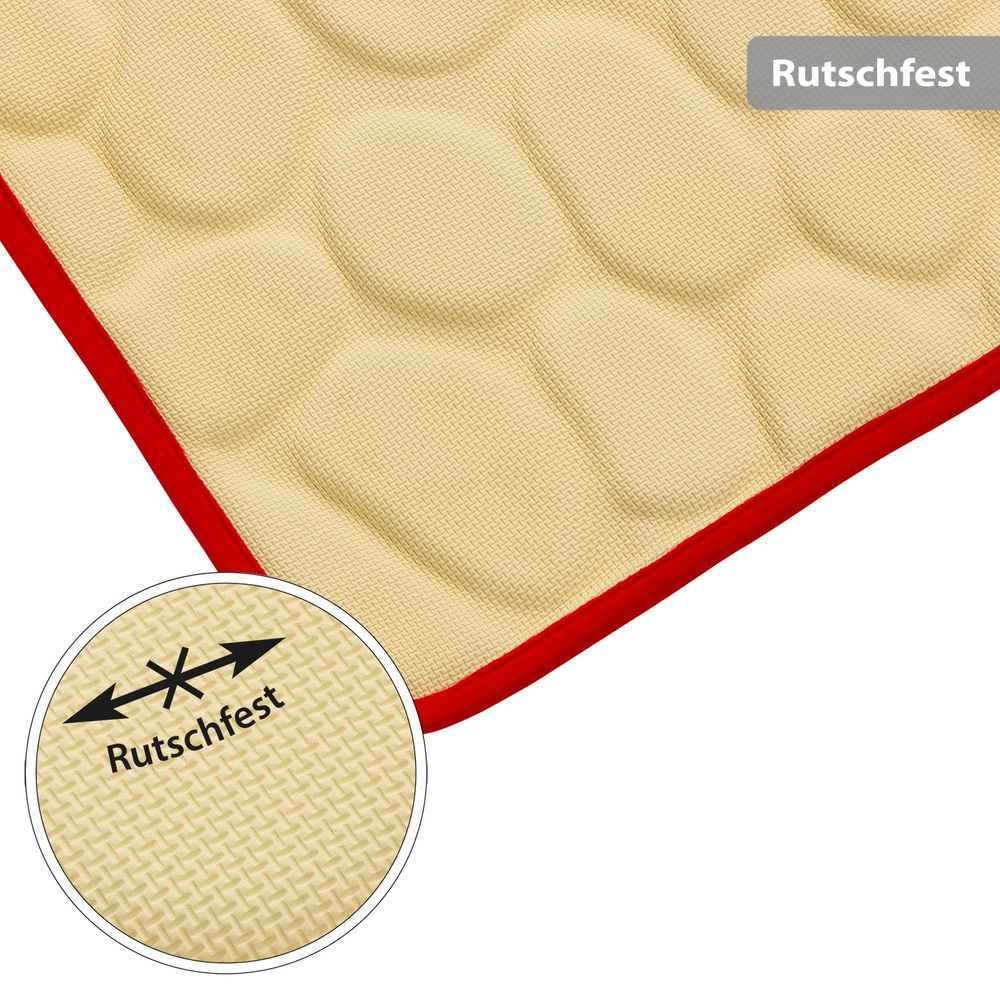 PANA® Badematte mit Memory Foam im Stein Design • versch. Farben