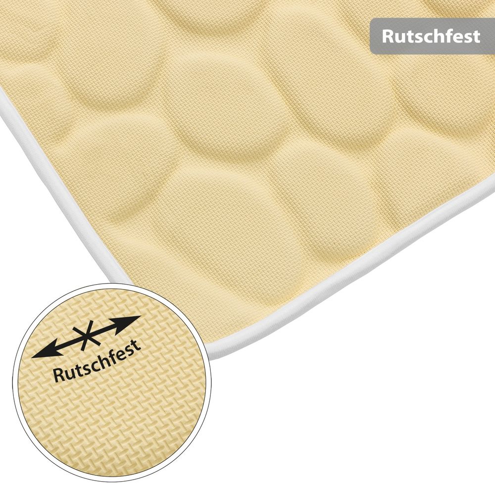 PANA® Badematte mit Memory Foam im Stein Design • versch. Farben