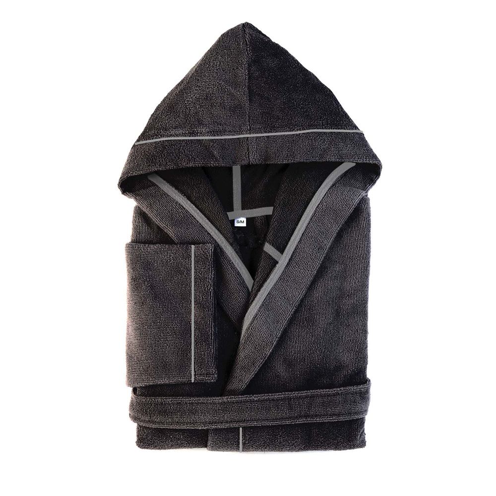 PANA® Frottier Unisex Baumwolle Bademantel mit Kapuze • versch. Farben & Größen