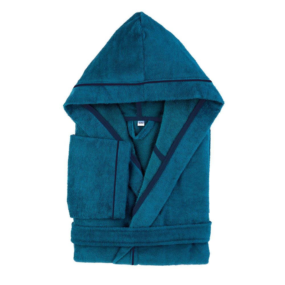 PANA® Frottier Unisex Baumwolle Bademantel mit Kapuze • versch. Farben & Größen