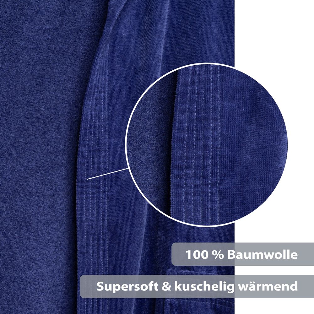 PANA® Baumwoll-Bademantel mit Kapuze • versch. Farben & Größend