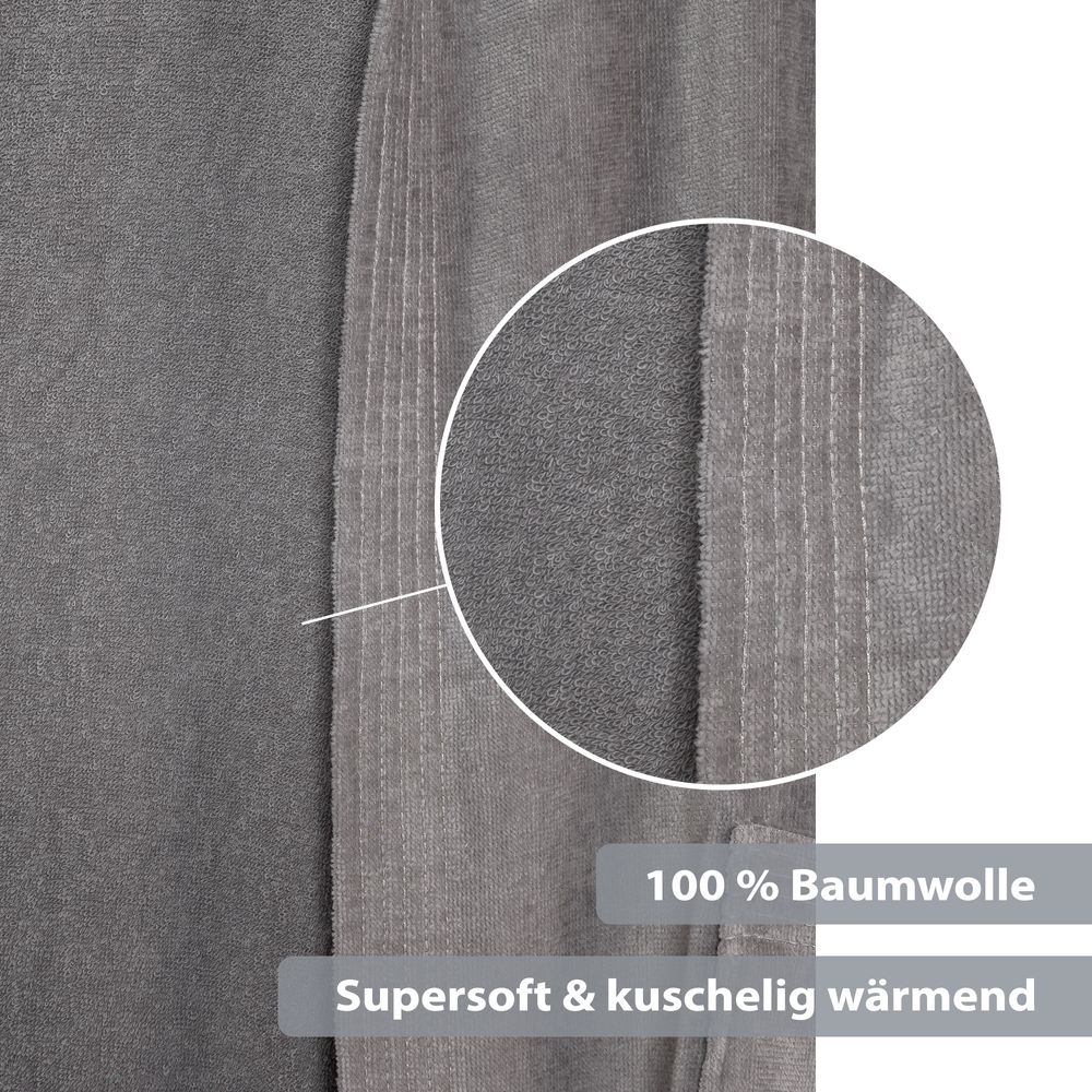 PANA® Baumwoll-Bademantel mit Kapuze • versch. Farben & Größend