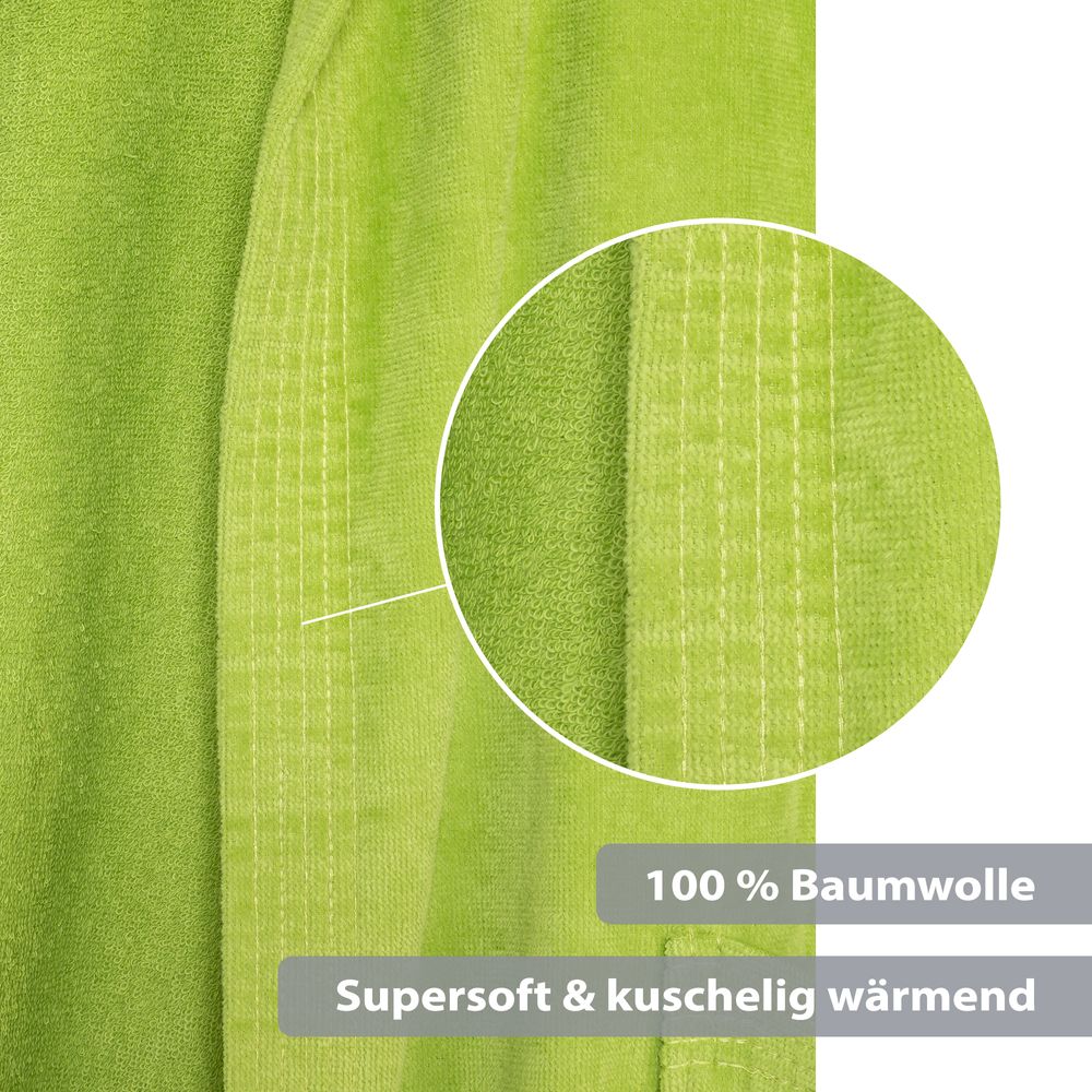PANA® Baumwoll-Bademantel mit Kapuze • versch. Farben & Größend