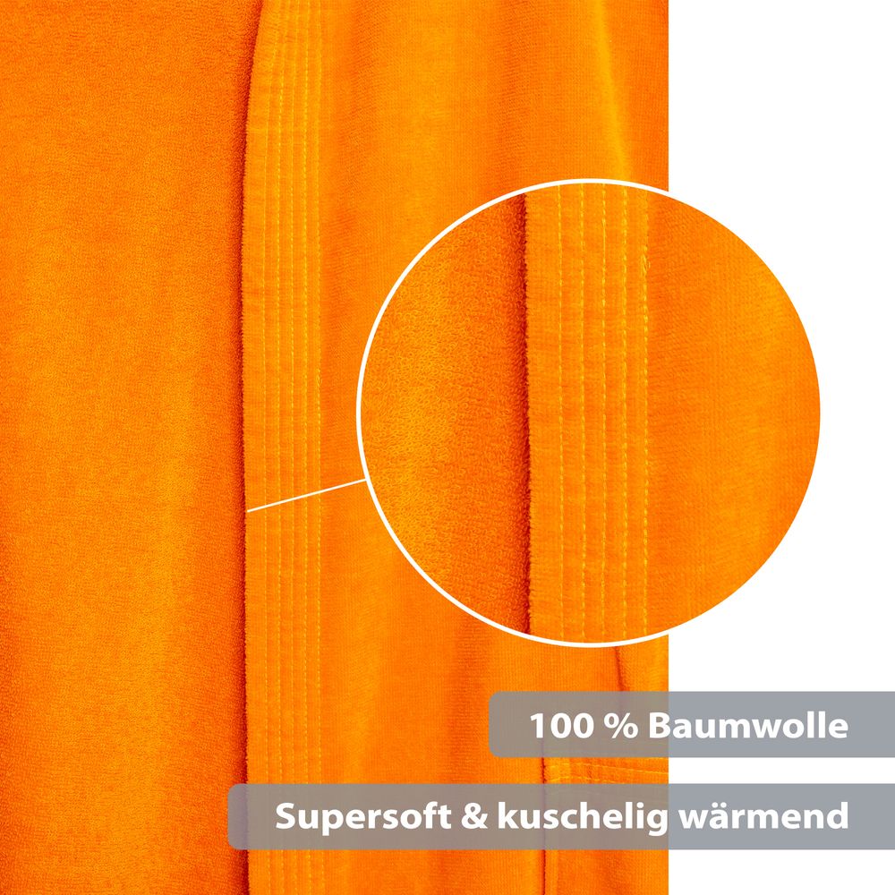 PANA® Baumwoll-Bademantel mit Kapuze • versch. Farben & Größend