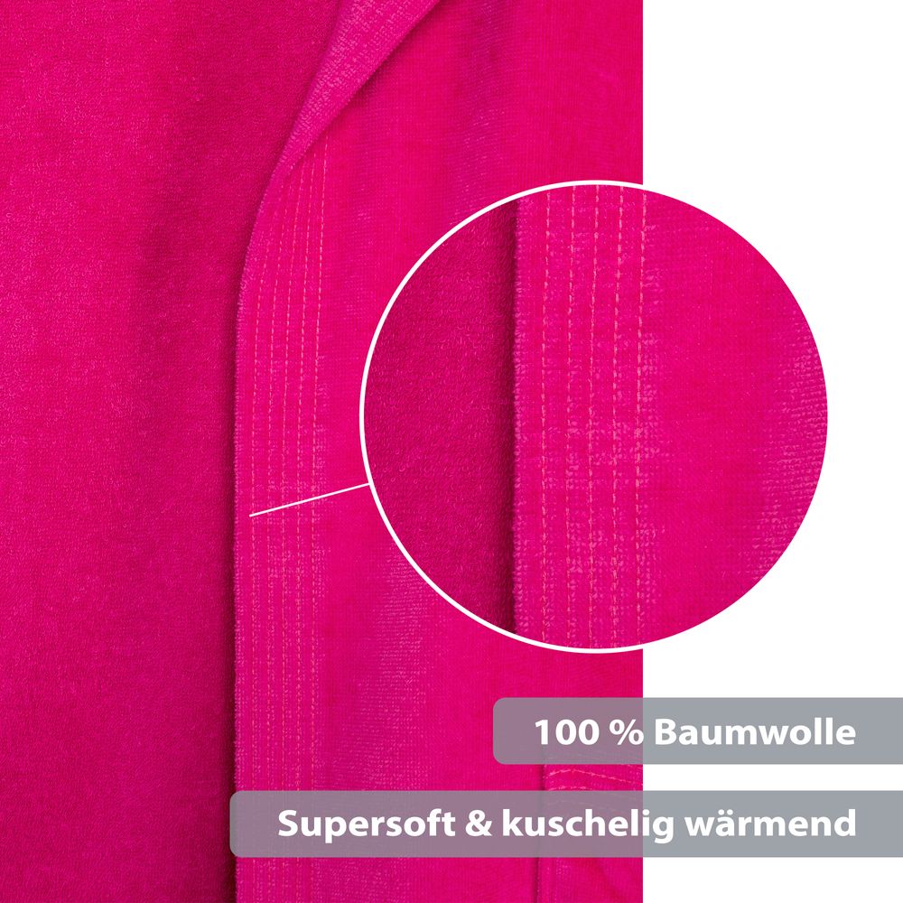 PANA® Baumwoll-Bademantel mit Kapuze • versch. Farben & Größend