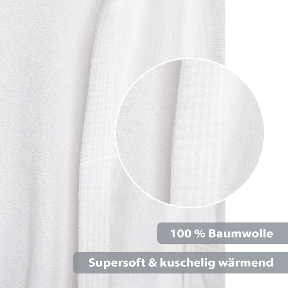 PANA® Baumwoll-Bademantel mit Kapuze • versch. Farben & Größend