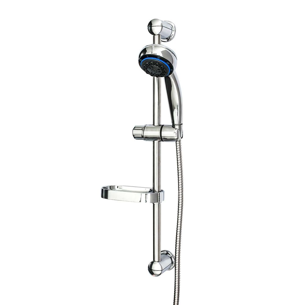 PANA® Dusch-Set mit Stange, Duschkopf, Befestigungsschlauch und Seifenschale