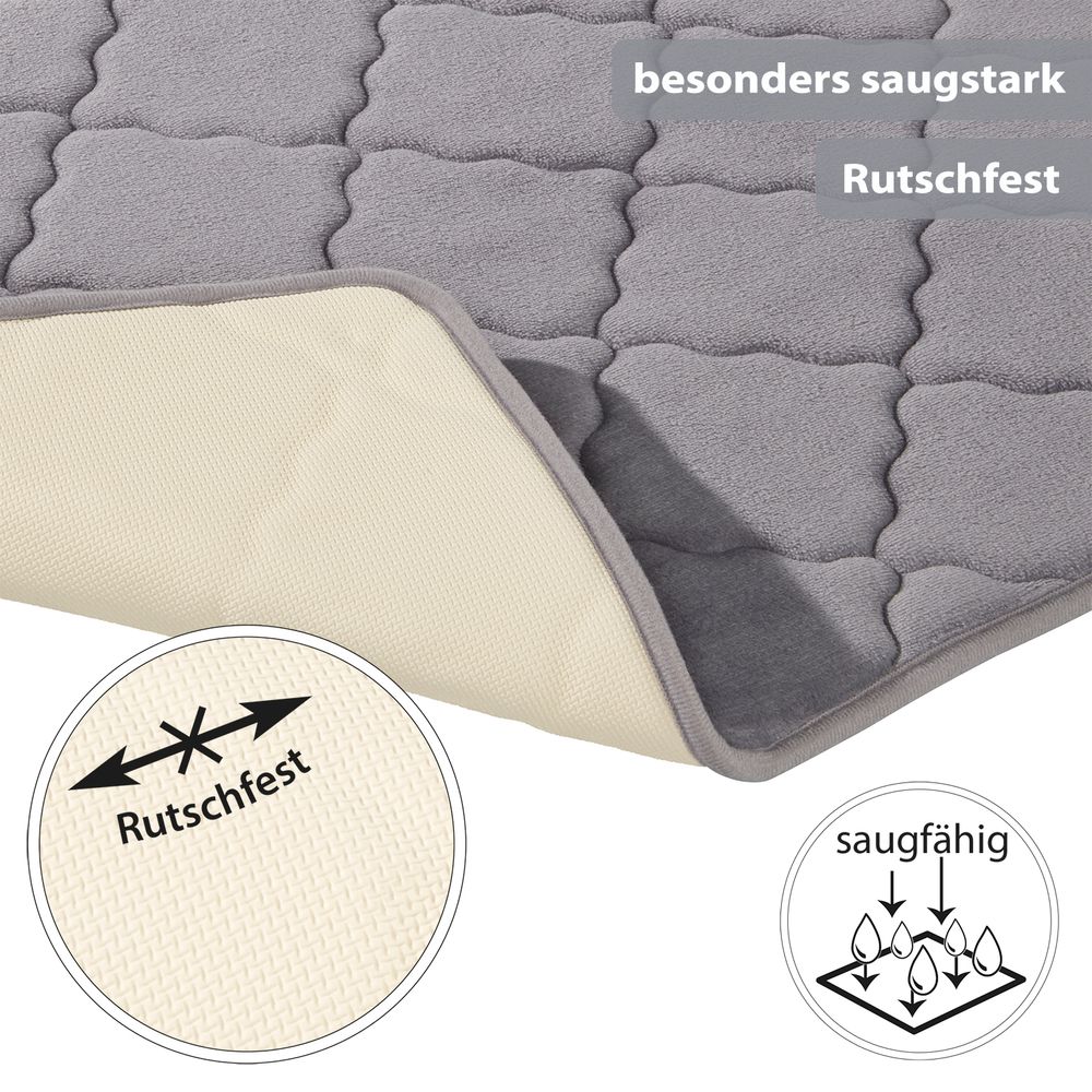 PANA® Memoryfoam Badematten • 50 x 80 cm • versch. Farben
