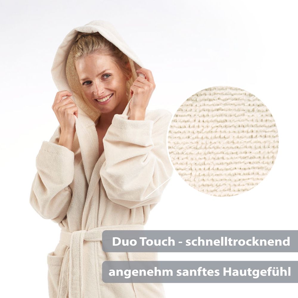 PANA® Bademantel aus Baumwolle/Polyester • versch. Farben & Größen