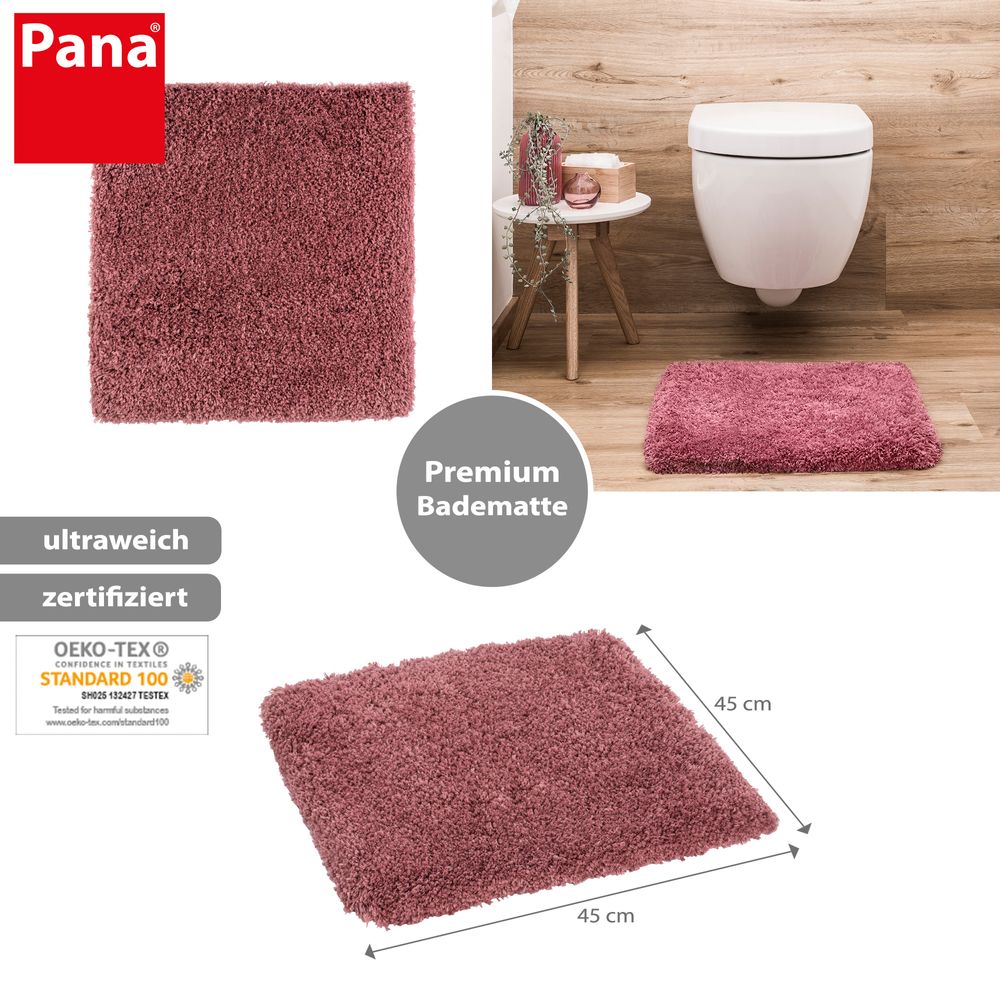 PANA® Flauschige Hochflor Badematten • in versch. Größen, Formen & Farben